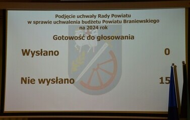 BUDŻET POWIATU BRANIEWSKIEGO NA 2024 ROK PRZYJĘTY JEDNOGŁOŚNIE 13