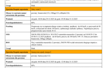 Pogoda 30.12.2025 r. 3