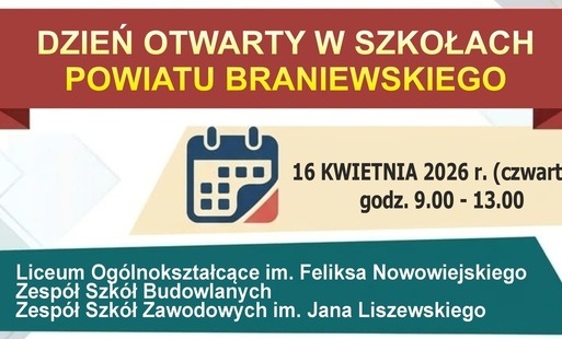 Zdjęcie do DZIEŃ OTWARTY W SZKOŁACH POWIATU BRANIEWSKIEGO
